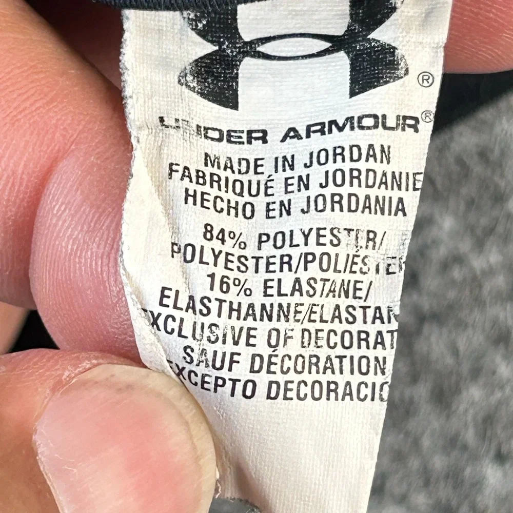 Under Armour HeatGear T-Shirt Mens L Black Compression Raglan Comfort‎ Stretch